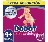 Mejor Dto!   Activity 4+ 52 und T-4+, 9-14K 52 Uds Pañales