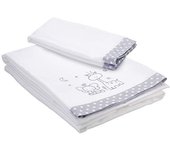 Juego de sábanas franela coche ABC - Sábanas térmicas y suaves para cochecito, con diseño educativo de letras, perfectas para días fríos