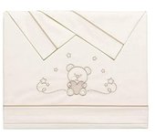 Juego de sábanas algodón maxi ABC - Sábanas ligeras y suaves para cunas grandes, con diseño de letras para estimular el aprendizaje
