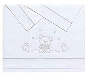 Juego de sábanas algodón maxi ABC - Sábanas ligeras y suaves para cunas grandes, con diseño de letras para estimular el aprendizaje
