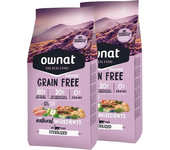Pack 2 x 8 Kg Ownat Prime Grain Free Sterilised Pienso Para Gatos Esterilizados Pack 2 X 8 Kg