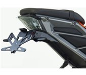 PROTECH Kit de soporte de matrícula  que incluye reflector y placa ligera de acero inoxidable/aluminio con recubrimiento en polvo negro - Negro