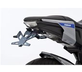 PROTECH Kit de soporte de matrícula  que incluye reflector y placa ligera de acero inoxidable/aluminio con recubrimiento en polvo negro - Negro