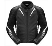 Spidi NKD-1 Chaqueta de cuero para motocicleta - Negro Blanco (48)