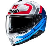 HJC i71 Viz Casco - Blanco Rojo Azul (XS 54 55)