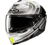 HJC i71 Viz Casco - Gris Blanco Amarillo (XS 54 55)