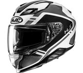 HJC F71 Tozz Casco - Negro Gris Blanco (XS 54 55)