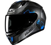 HJC C10 Aspa Casco - Negro Gris Azul (XS 54 55)