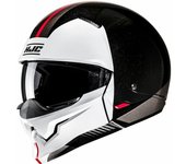 HJC i20 Vena Casco Jet - Negro Blanco Rojo (2XL)
