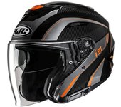 HJC i31 Reno Casco jet - Negro Gris Naranja (M)