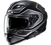 HJC F71 Idle Casco - Negro Gris Plata (M)