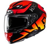 HJC F71 Bard Casco - Negro Rojo Amarillo (M)