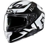 HJC F71 Bard Casco - Negro Blanco (S)