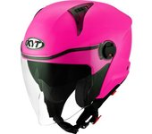 KYT D-City Plain Casco Jet - Rosa (XL)