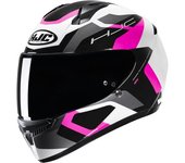 HJC C10 Tins Casco - Negro Blanco Rosa (XS 54 55)
