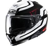 HJC i71 Enta Casco - Negro Blanco Rojo (XS 54 55)