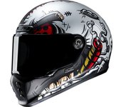 HJC V10 Vatt Casco - Negro Gris Amarillo (XS 54 55)