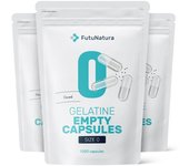 FutuNatura 3x Cápsulas vacías 0 – de gelatina, en total 3000 cápsulas