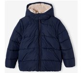VERTBAUDET Chaqueta acolchada transformable con capucha y mangas desmontables para niño azul oscuro