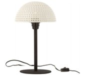 J-line Lampara de mesa seta bolas hierro brillante blanco/negro alt. 36