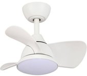 Wonderlamp Ventilador de techo silencioso led 24w blanco ø50 cm con mando
