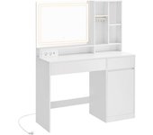 VASAGLE Tocador de color blanco nube de anchura de 110 cm con luces led