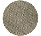 Wecon Home Alfombra redonda de salón tufting a mano natural y negra 180 rd.