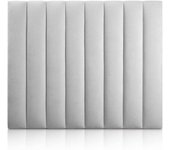 Morfeo Cabecero de madera tapizado gris 115x120 cm. Para cama de 105 cm