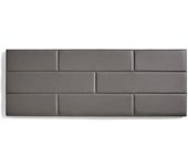 Matris Cabecero de cama 105 muro ladrillos de polipiel gris 112x57x5cm