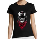 Camiseta Mujer Manga Corta gato aventurero laTostadora