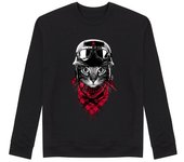 Sudadera Sin Capucha Unisex gato aventurero laTostadora