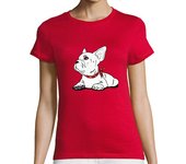 Camiseta Mujer Manga Corta Bulldog Francés. laTostadora