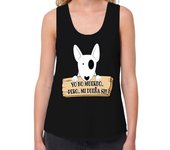 Camiseta Mujer Tirantes Loose Fit yo no muerdo.. pero.. mi dueña si!! laTostadora