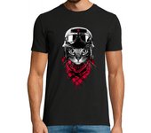 Camiseta Hombre Manga Corta gato aventurero laTostadora