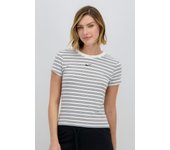 Nike Chill Knit - Blanco - Camiseta Rayas Mujer talla L