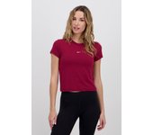 Nike Chill Knit - Rojo - Camiseta Crop Top Mujer talla M