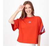 adidas 3 Stripes - Rojo - Camiseta Mujer talla S