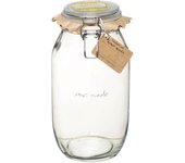 KitchenCraft Home MadeTarro de cristal hermético con tapa de clip, 2,1 L
