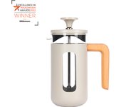 La Cafetière Pisa - Cafetera de acero inoxidable, con leche, en caja de regalo (capacidad de 350 ml, capacidad para 3 tazas)