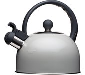 KitchenCraft Living Nostalgia Hervidor de agua silbante, para placa de inducción, 10 años de garantía KitchenCraft, Metal, 1.3L, Gris francés