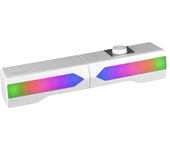 Mars Gaming MSDUOW Barra de Sonido + Altavoces Gaming 2.0 RGB Mesh Bluetooth 5.0 y Jack Sonido DSP 15W, Blanco