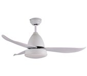 Ventilador de techo Lumit Marino DC 14W 3 aspas 6 velocidades LED 16W mando a distancia