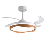 Ventilador de techo Bel Air Home Olas DC 4 aspas retráctiles LED 72W mando a distancia
