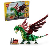 Lego Creator 3en1 Dragón Medieval Transformable en Ave Fénix o Serpiente Marina, 9+ Años