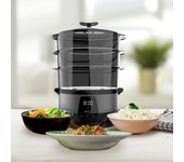 Vaporera Cecotec Vapovita 3000 Pro 1000W Control Digital 1L Capacidad Acero Inoxidable