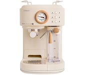Create Thera Retro Pro Cafetera Express Semiautomática Depósito Café Molido1250W Beige