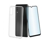 Muvit Pack Funda Cristal Soft Trasnparente + Cristal Templado para Samsung Galaxy A50