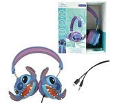 Auricular Disney Stitch 3D con cable Lexibook plegable, limitador de 85 dB, jack y USB-C