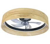 Cecotec Energysilence Lampaero 600 Beige Design Ventilador de Techo con Luz 20W Mimbre