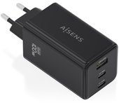 Cargador GaN AISENS ASCH-100W3P052-BK 100W 2x USB-C PD3.0 QC4.0 QC5.0 1x USB-A QC3.0 Negro